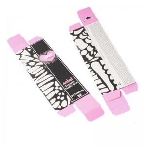 Sort og lyserød Art Paper Eyelash Box Printing