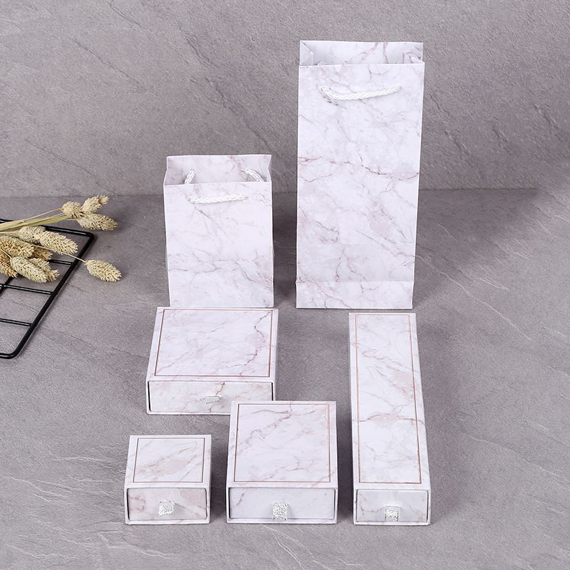 Karton marmor glider smykker emballage øreringe karton genanvendt UV belægning lak præget stempling