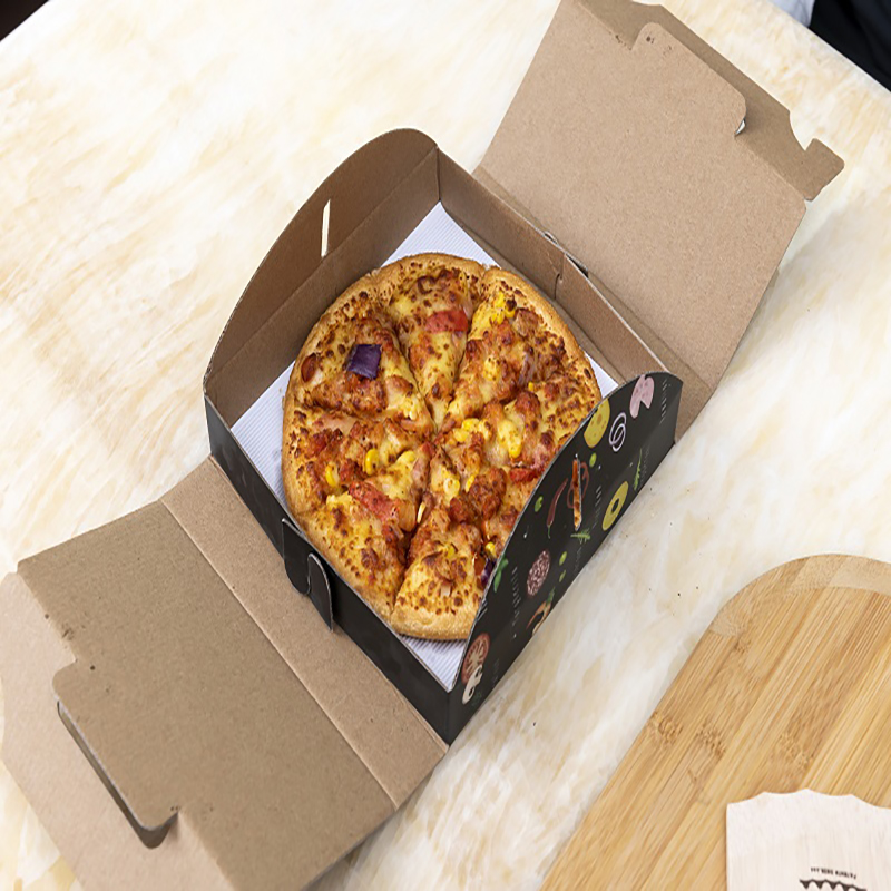 Brugerdefineret Diverse Size Portable Printing Pizza Packaging Box Genbrugbar Bølgepareret Levering Pizza Box