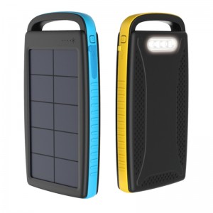 Amazon Vandtæt Dual Solar Outdoor Charger Portable Power Bank til vandreture og rejser