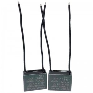 Ny ROSH 3UF 450V 250V Høj ydeevne CBB61 Kondensator til AC-ventilator