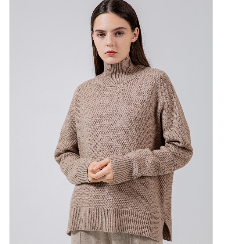 Løs, enkel, afslappet og stilfuld australsk uld sweater top, der går med alt 65001#
