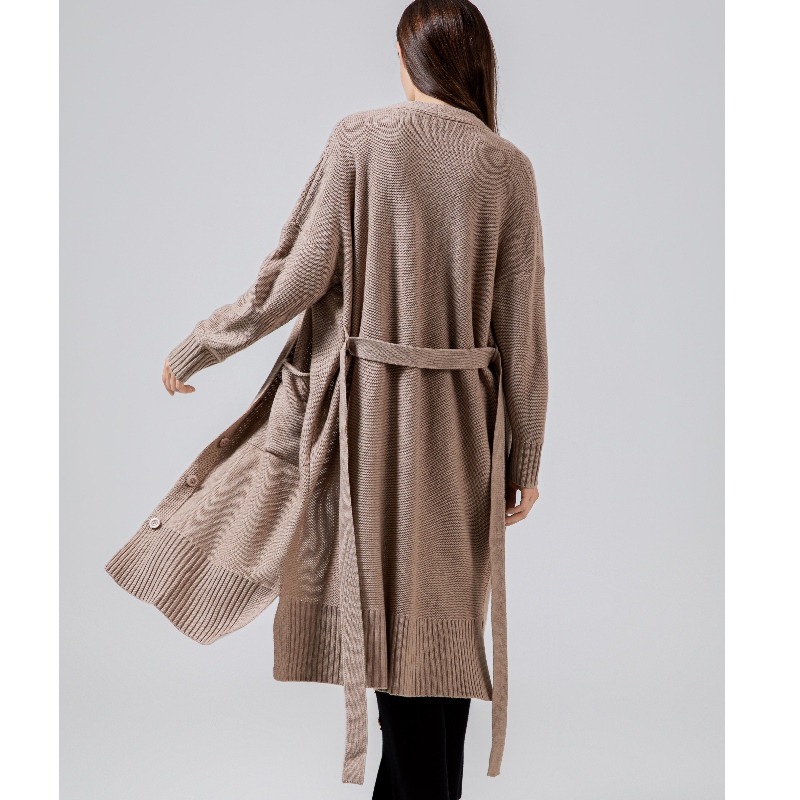 Løs, stilfuld og afslappet australsk uld cardigan65005#