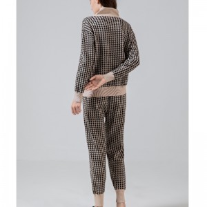 Fashionable Leisure Trend All-Match Qianbird-Type Strikket todelt kostume 68015#