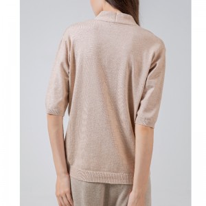 Moderigtigt og Simple Leisure Joker Foundation Strik Single Seven Minutter Sleeve Top 68050#