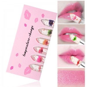 Gennemsigtig blomstret læbestift