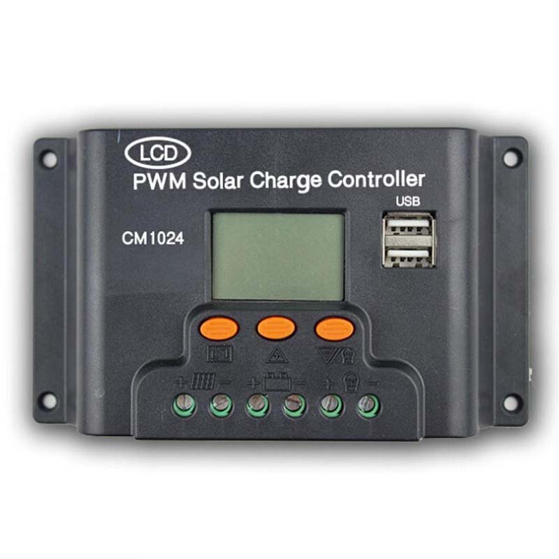 CM1024Z LCD Dobbelt USB Solar Charger Controller 10A 20A 12V/24V Auto Solar Panel Regulator Oplad Batteri Pwm