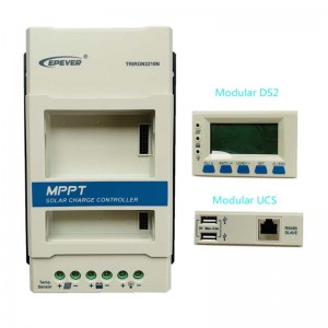 Epever 40A 30A 20A 10A Modular MPPT Solar Charge Controller 12v24vdc Max.100V PV input LCD Display Panel Regulator Controller