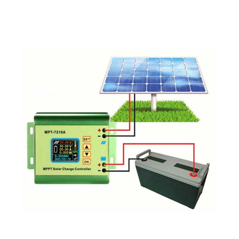 MPT7210A MPPT LCD Solar Panel Charge Controller Aluminum Alloy Solar Regulator til Lipo Battery Output 600W 24V 36V 48V 60V 72V