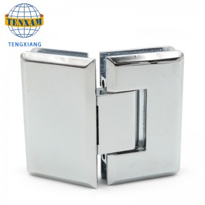 135 grader zink legering hængsel badeværelse clip bruser dør fastgørelse klip glas dør bruser værelse hardware tilbehør