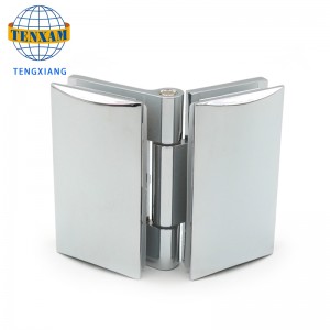 Kina producent af høj kvalitet glas til glas 180 grader zink legering bruser dør hængsel