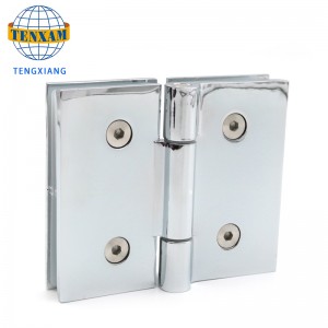 Kina producent af høj kvalitet glas til glas 180 grader zink legering bruser dør hængsel
