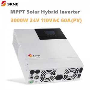 Srne 3000w all-in-one MPPT Hybrid Solar Inverter 24V 110Vac Pure Sine Wave Max 100V 60A 50Hz 60Hz Off-GRID CHARGE Inverter