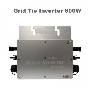 600W Pure Sine Wave Grid Tie Inverter Vandtæt IP65 Micro Inverter 22-50VDC 190-260VAC til solsystem MPPT