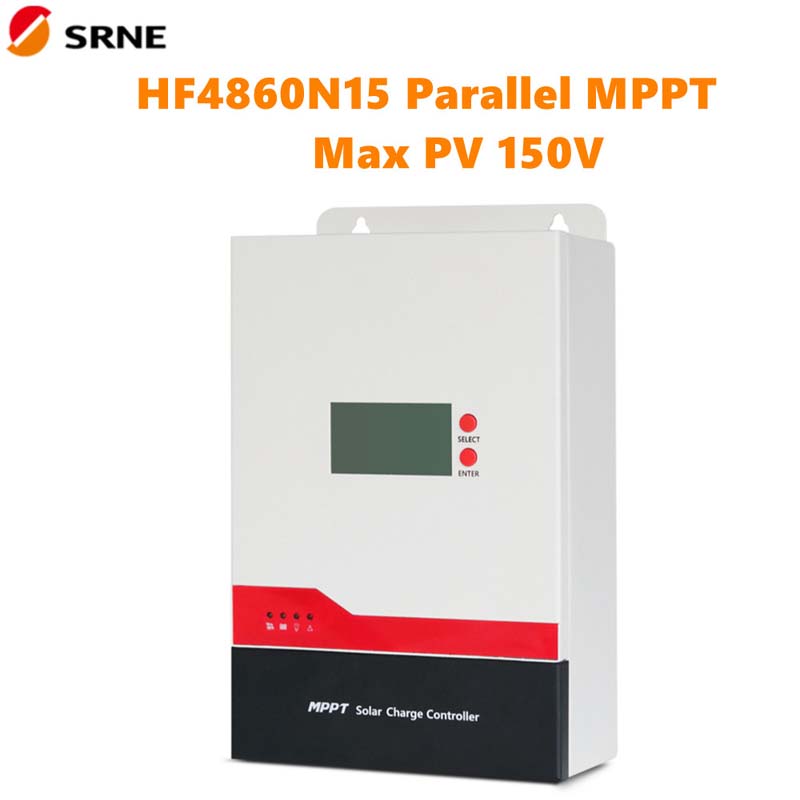 SRNE MPPT 60A 12V 24V 36V 48V Auto Solar Off-Grid Charge Regulator Controller Max 150V Panel Input Parallel Controller HF4860N15