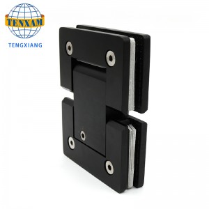 Badeværelse sort glas dør hængsel juster bruser dør pivot hængsel rammeløs hængsel