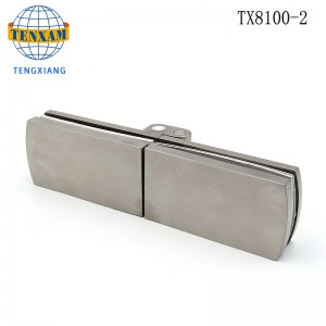 Badeværelse Hardware Heavy Duty Lang foldning 180 Grad Bruddør Glas til Glasfri Hængsel