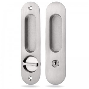 1701 Skydedørlås Usynlig forsænket håndtag Latch Pocket Door Lock til glidende træmøbler hardware