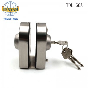 Hotel badeværelse rammeløs glas dør dobbelt lås rustfrit stål glas dør lås 8 ~ 12mm skydedør dør lås