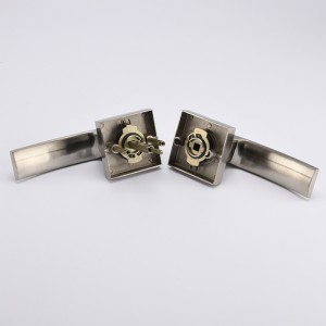 S7811 satinnikkeldørhåndtag med lås ognøgle,nøgleindgangsdørlås/door håndtag, hoveddørhåndtagslåstlåsen