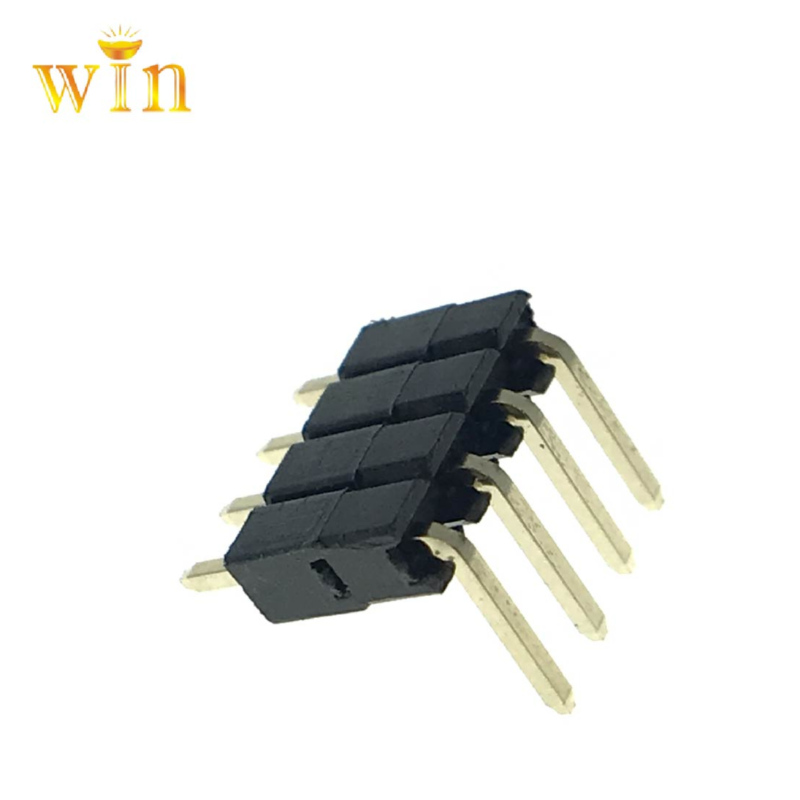 2.54mm 2p ~ 40p 90 ° Højre vinkel Two Plastics Added Pin Header Connector