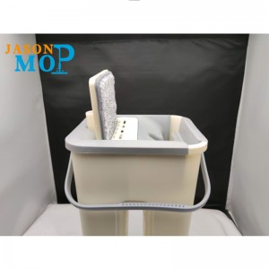 JASON NEW Superfin fiber rustfrit stål stang selvekstrudering flad moppe med magisk lille spande