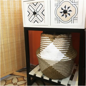 Vævet Seagrass Belly Basket