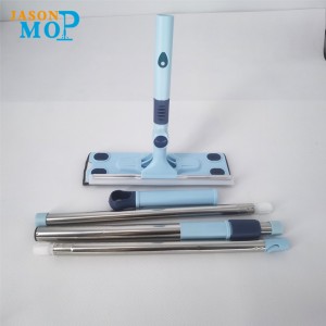 2021 Glasskraber Teleskopisk rustfrit stål stang forlænget husholdnings dobbeltsidet glas børste rengøringsmiddel