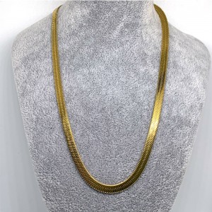 Rustfrit stål Forgyldt/18K Fashion Blade Chain, European and American Fashion Trend Halskæde