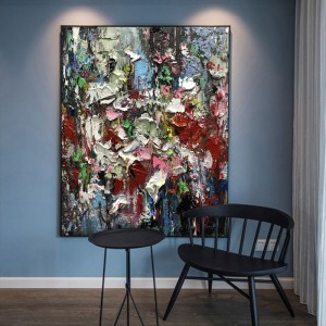 Engros trappe indgang væg dekoration moderne kunst abstrakt håndlavet olie lærred billede maleri