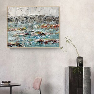 Abstrakt kunst stof ramme lærred ren hånd malet andet væg kunst olie maleri billede