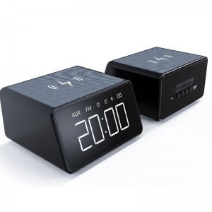 FB-CR01W 1.4inch Bluetooth Clockradio med Qi Wireless Oplader