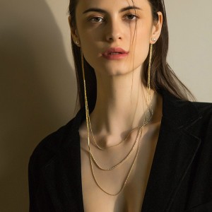 Web Celebrity Hot Style One-Style Halskæde Øreringe