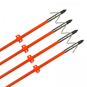 110021-OG Elong Outdoor Od8mm 32inch Bowfishing Arrow Fiberglass Skaft Bueskydning Fiskeri ved hjælp af