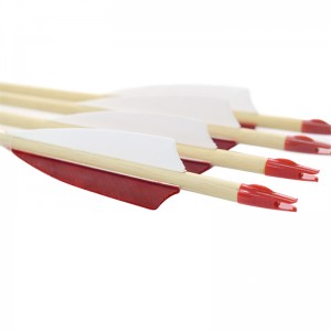 Elong Outdoor 110260-01 28inch Wooden Arrow med Tyrkiet Feather Bueskydning Skydning og jagt