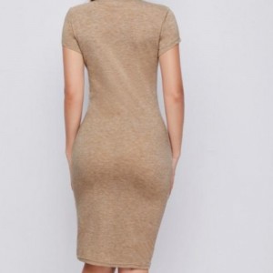 Strikket sexet kjole Kortærmetnederdele