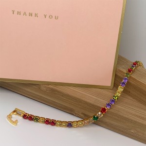 Europæisk og amerikansk mode kobberbelagt 18k guld armbånd