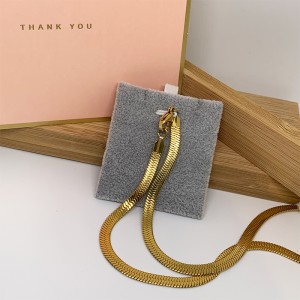 Europæisk og amerikansk mode rustfrit stål forgyldt bladkæde