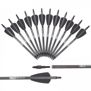 Nika Bueskydning 113167-13 ID6.2mm 7.5inch Carbon Fiber Crossbow Bolt Cobra System Adder/R9/RX Bueskydning ved hjælp af
