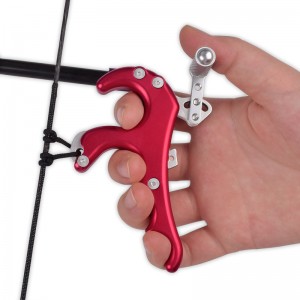 Nika Bueskydning 42Ra04-Rd Thumb Release AIDS Aluminum Alloy Buesky Release Bow Hunting For Compound Bow