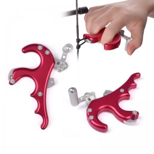 Nika Bueskydning 42Ra04-Rd Thumb Release AIDS Aluminum Alloy Buesky Release Bow Hunting For Compound Bow