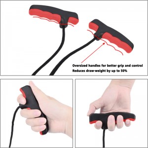 Nika bueskydning 454002-06 Crossbows reb Double Handle Crossbows Rope Cocker Aid Cocking String Tool