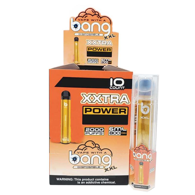 Bang XXL Disposable Vape Pen elektronisk cigaretter enhed 800mAh batteri 6ml pods tomme originale dampe 2000 puffs kit engros