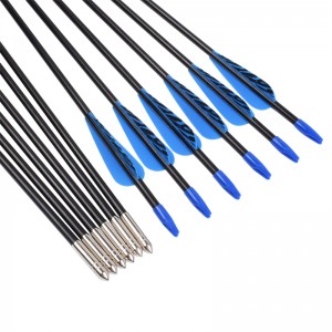 Elong Outdoor 110099 ID5MM 28inch Fiberglass Pil Tiger Mønster Vane Bueskydning Optagelse ved hjælp af