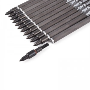 Nika Bueskydning 113167-02 ID6.2mm 7.5inch Carbon Fiber Crossbow Bolts Plastic Nock Archery Shooting Cobra System Adder/R9/RX