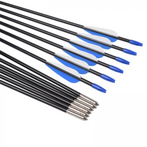 Elong Outdoor 110083 26inch ID5mm Fiberglas Aksel Arrow Bueskydning Recurve Bow Shooting