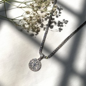 Bling bling vedhæng halskæde 18k guldplettede mænds og kvinders hip hop smykker