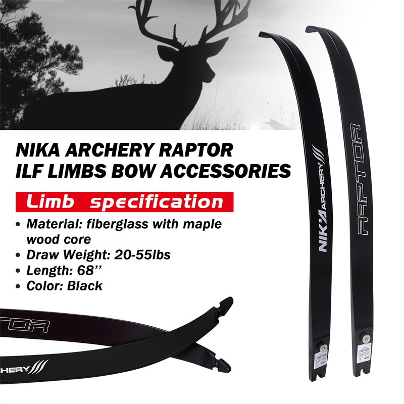 Nika Bueskydning 270007 25H @ 68inch ILF Bueskydning Recurve Bow Limb for Recurve Bow Set Target Jagt og Optagelse