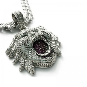 Joker fuld af zircon pendant