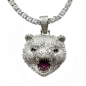 Hip-Hop indlagt Zircon Pendant Tiger Pendant